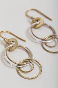 Earrings Linked Hoops Bombshell/Sterling 2L