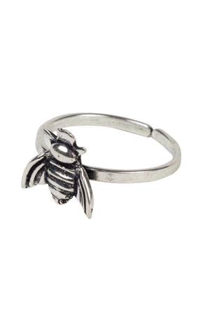 Ring Cuff Bee M/3 Metal Silver Color