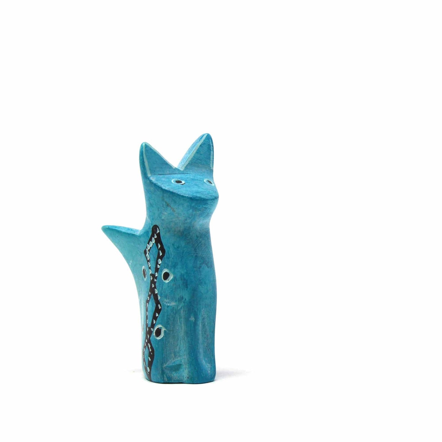 SINGLE m/5  Soapstone Sitting Cats Sculptures - Mini - Assorted Colors