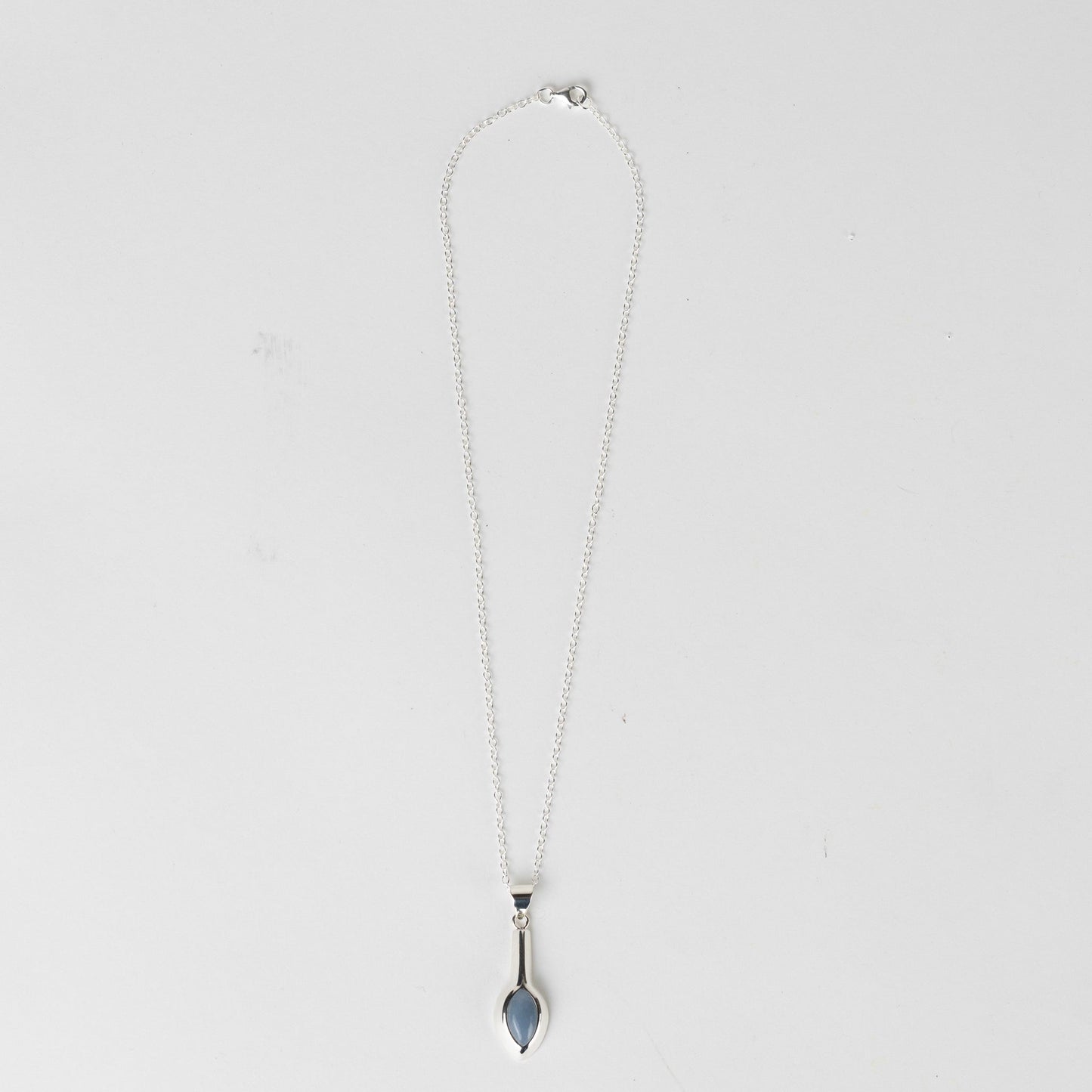 Celestial Silver Marquise Pendant Necklace