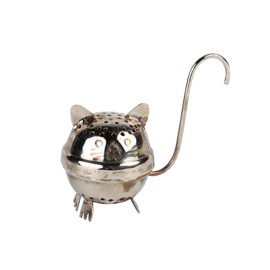 Tea infuser standing cat M/2 s-steel 2Dx3H silver