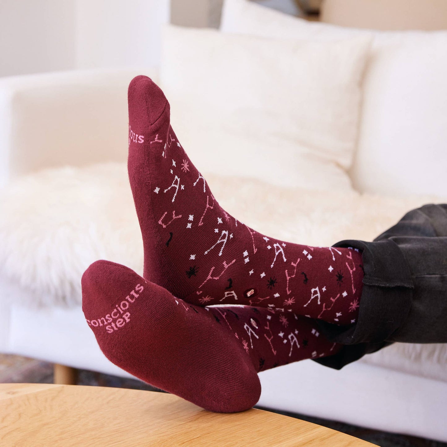 Socks that Support Space Exploration (Maroon Constellations): Small