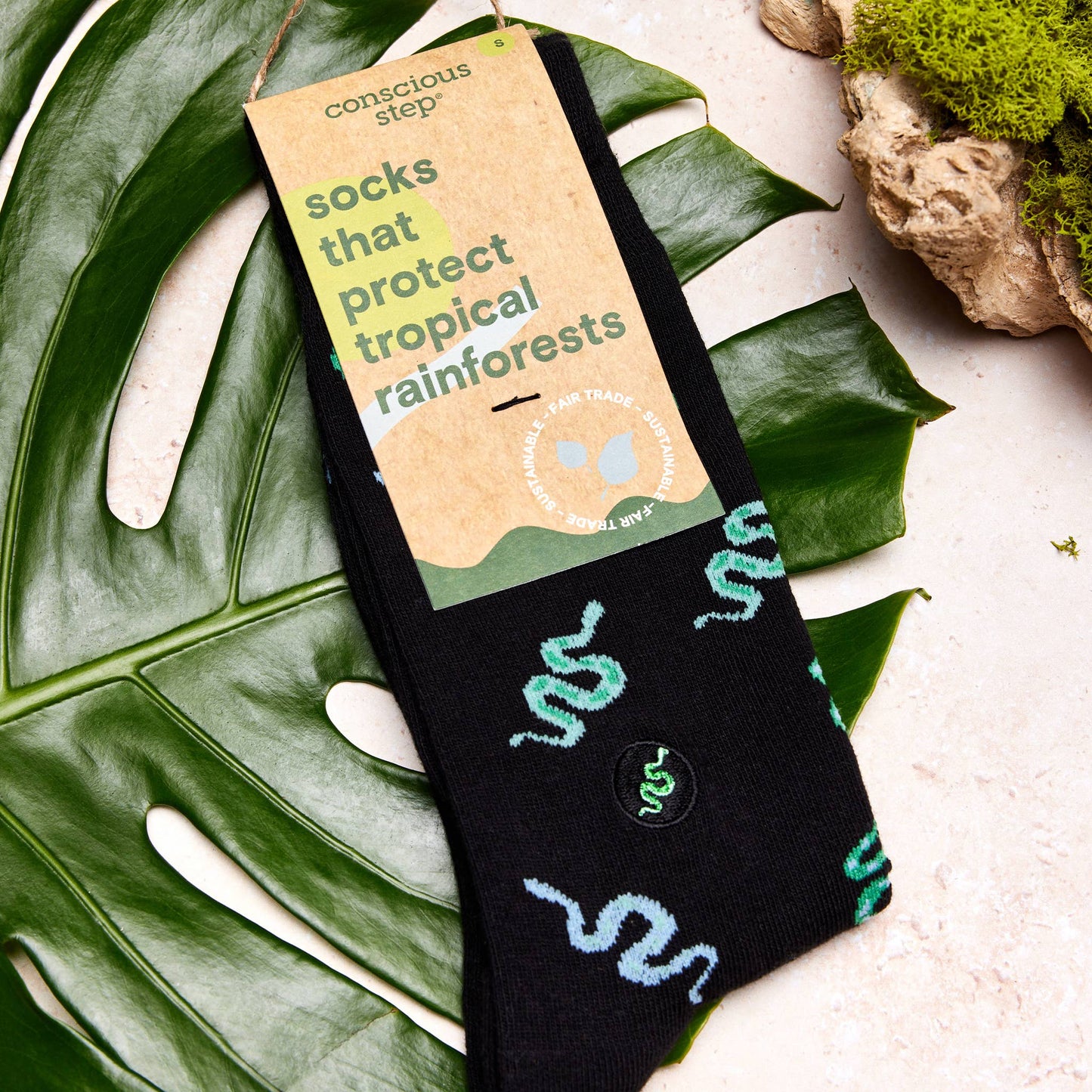 Socks that Protect Tropical Rainforests (Slithering Snakes): Small