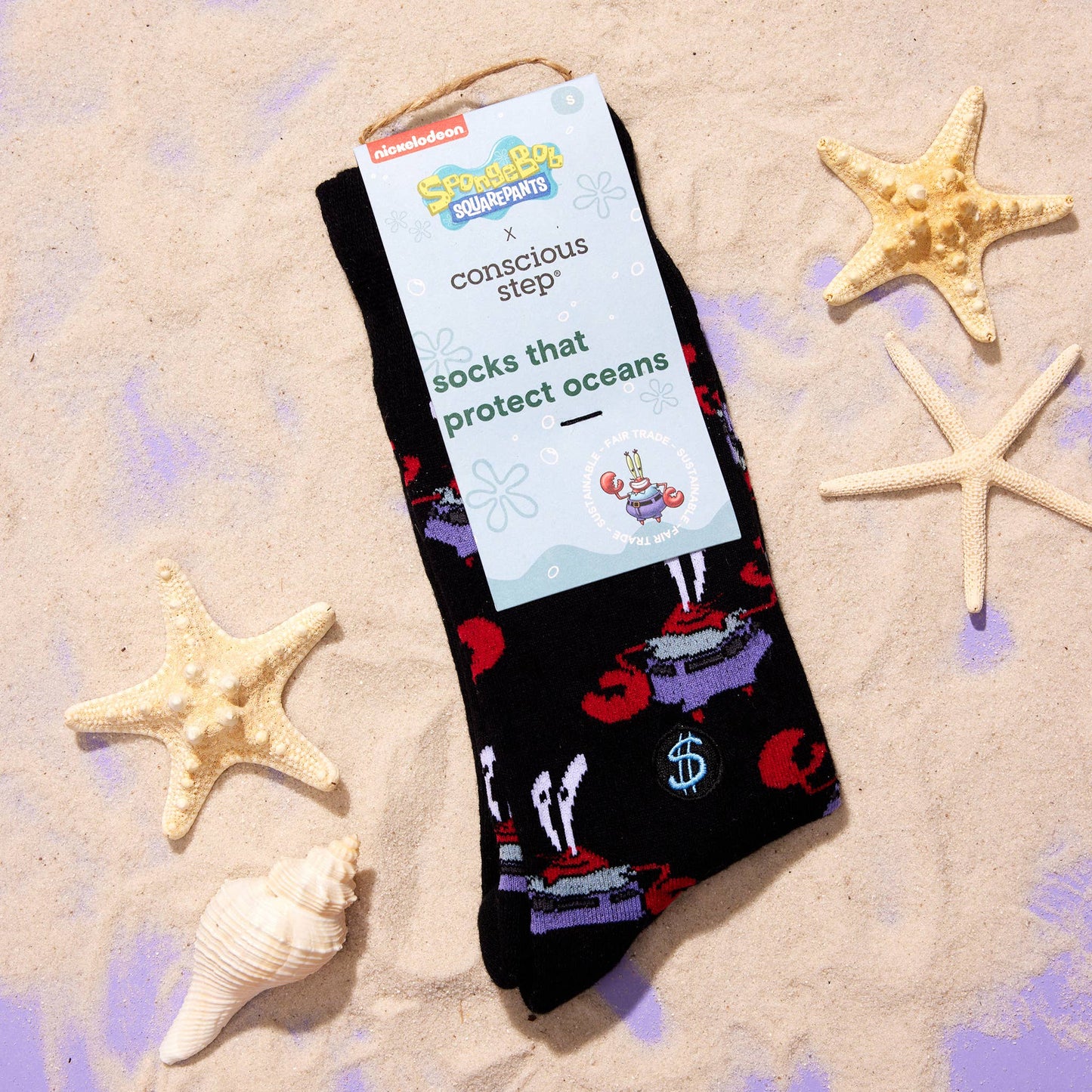 Mr. Krabs Socks that Protect Oceans: Small