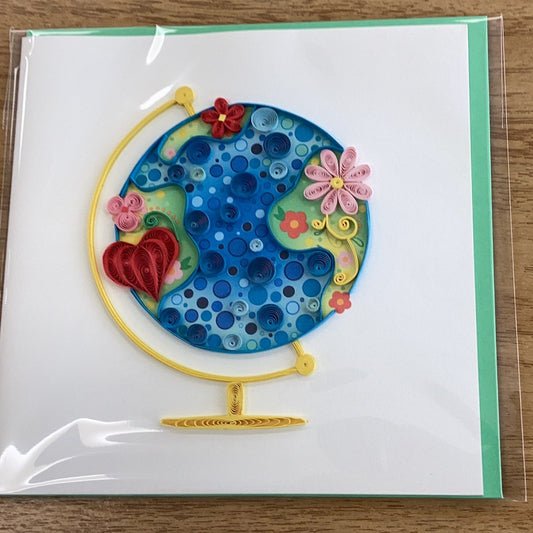 Quilling Card Floral Globe