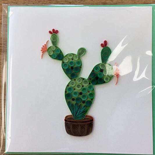 Quilling Card Prickly Pear Cactus