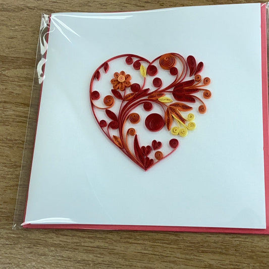Quilling Card Heart