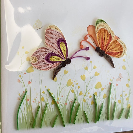 Quilling Card Two Butterflys