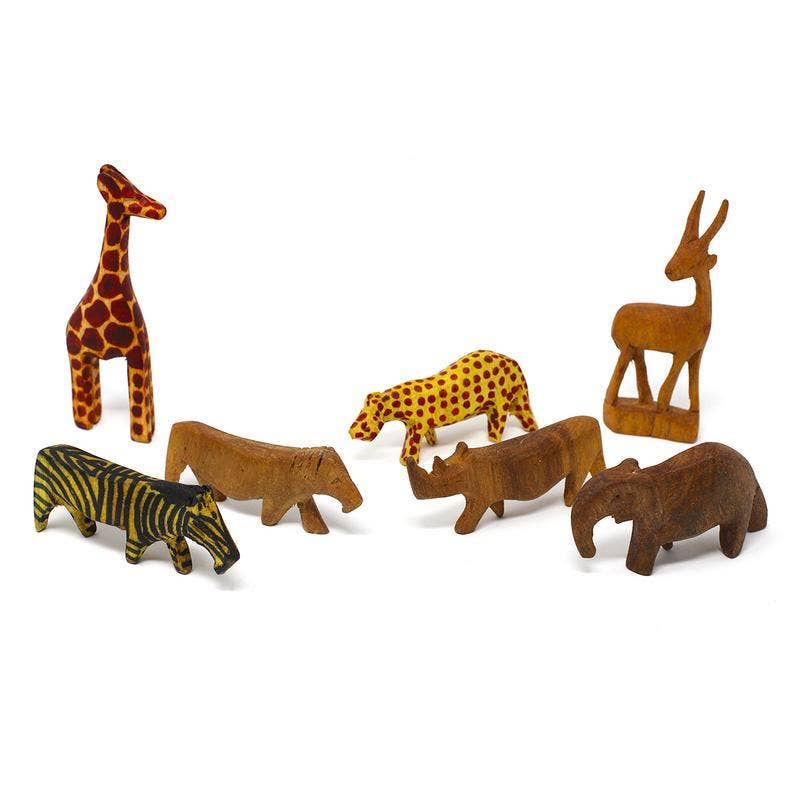 Miniature Wood Safari Animals SINGLE M/7