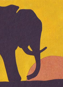 SUNSET ELEPHANT CARD