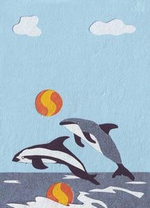 DIVING DOLPHINS CARD