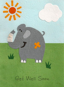 GET WELL ELEPHANT CARD