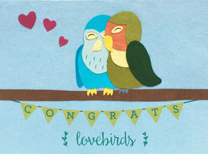 CNGRTS LOVEBIRDS CARD