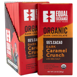 Organic Dark Chocolate Caramel Crunch w/Sea Salt 2.8 oz (55%)
