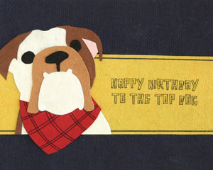 TOP DOG BIRTHDAY CARD