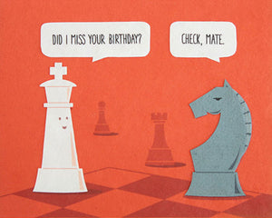 CHECKMATE BDAY CARD