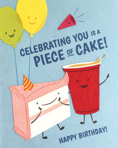 PIECE CAKE BDAY CARD