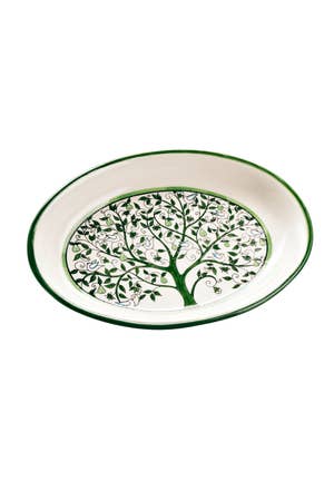 Platter Oval Tree Ceramic 16Lx11