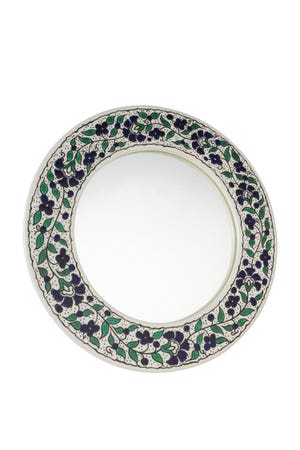 Mirror Floral Ceramic 15D Cream/Blue/Gre