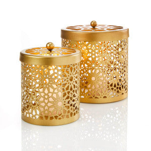 Brass Tea Light Box - Set of 2