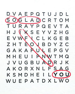 WORD SEARCH LOVE CARD