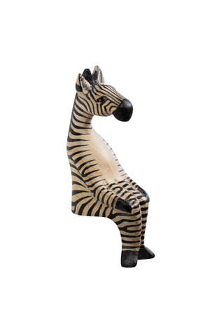 Zebra Mini Shelf Sitter M/2 Wood 4H Nat/