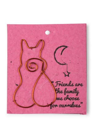 Bookmark Cat/Card M/3 Copper 4H Pink