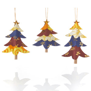 Paper Tree Ornaments - Set of 3