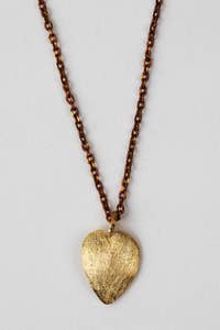 Necklace Bodhi Leaf Pend Fine Chain Bomb