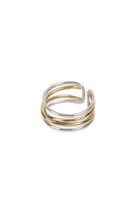 Ring Crossing Spiral Bombshell .5W Silver