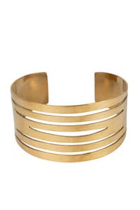 Bracelet cuff cutout lines bombshell 1.25W brass