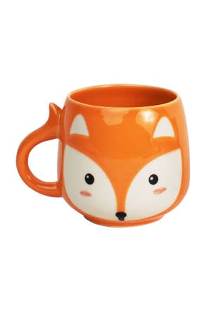 Mug Fox Face F/12Oz Ceramic 3Dx3.5H Oran