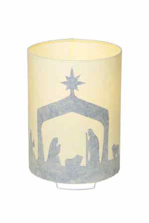 Lamp Nativity Silhouette Paper 9Dx12.5H
