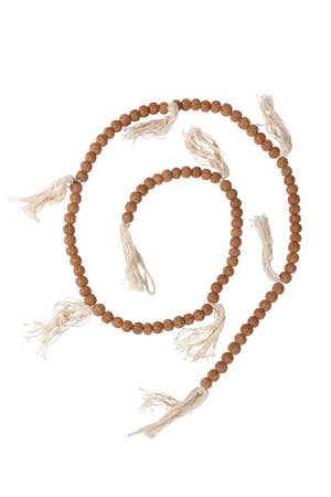 Garland Tassels/Beads Terracotta/Cotton 60L T