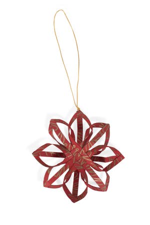 Ornament Star M/5 Folded/Woven Paper 3.5