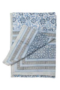 Tablecloth Flrl Center/Border Cotton 90X60 C