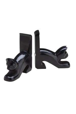 Bookends Cats Stone 6Lx2X6 Black