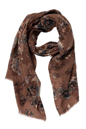 Scarf Watercolor Splotches Wool 78X28 Br