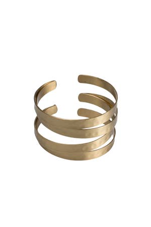 Bracelet Cuff Zig-Zag Metal 1.5W Brass