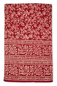 Tablecloth Vines Cotton 70X120 Red/Cream
