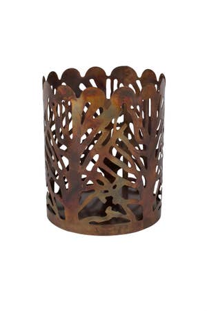 Candle Holder Circle Of Trees Metal 3.5Dx4H