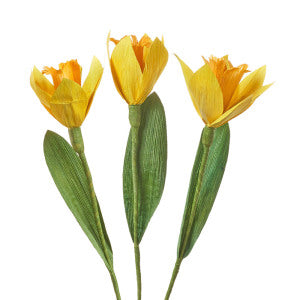 Corn Husk Daffodils Set of 3