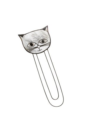 Bookmark Cat Face M/3 Asst Capiz/Metal