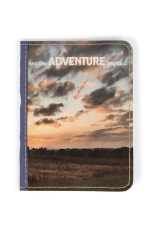Passport Cover Clouds Paper 4X5 Blue/Brown