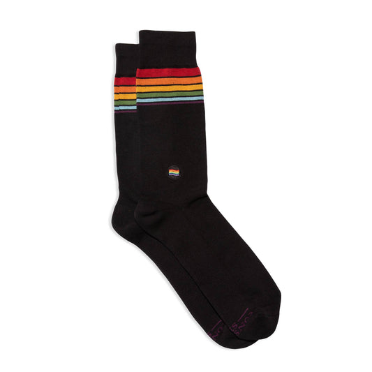 Socks that Save LGBTQ Lives (Classic Rainbow Stripe): Small