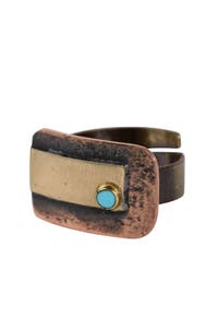 Ring: hammered copper