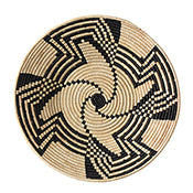 Black and Natural Pin Wheel Basket
