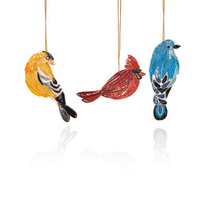 Quilled Woodland Bird Ornaments - Set of 3