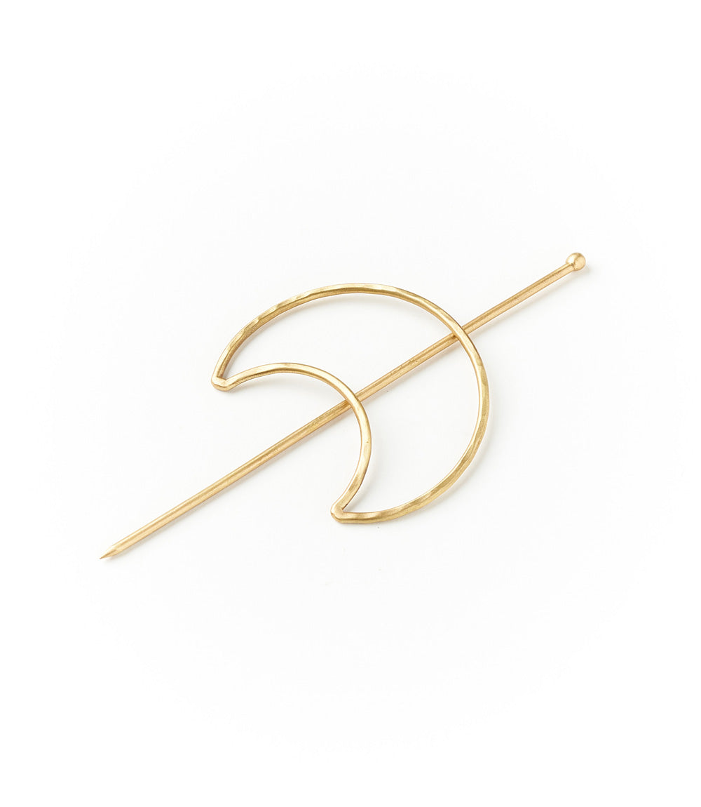 Indukala Crescent Moon Hair Slide with Stick