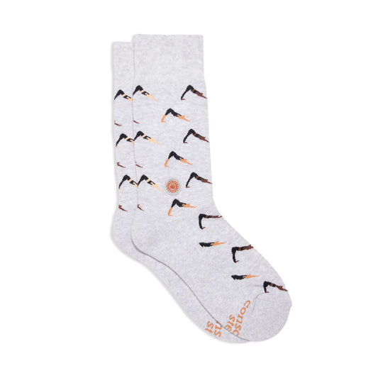 Socks that Support Mental Health (Gray Yogis): Small